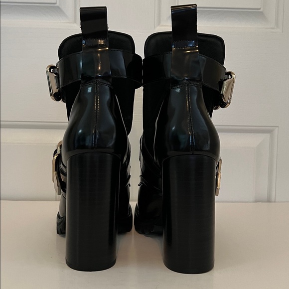 Jeffrey Campbell Craven Ankle Boots Black Size 10 - Picture 7 of 10